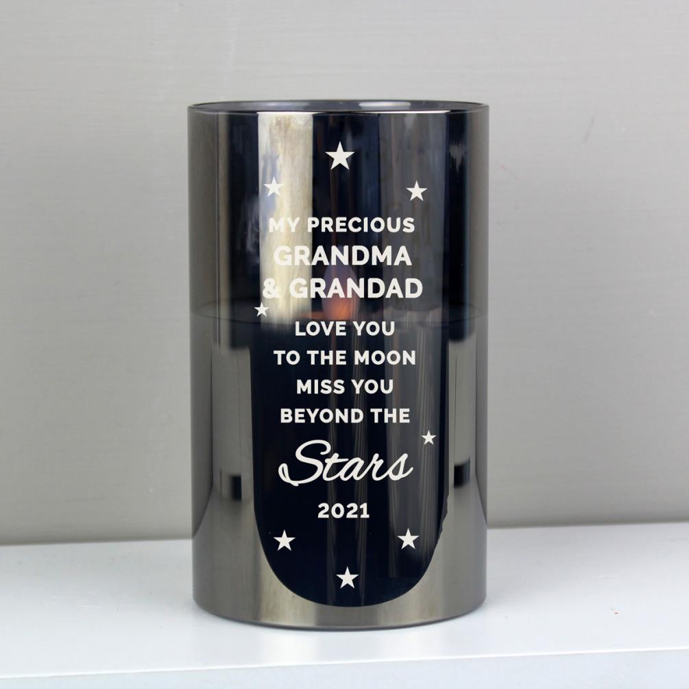 Personalised Miss You Beyond The Stars Black LED Candle Extra Image 1